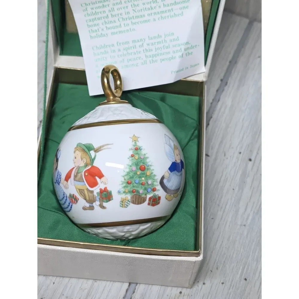 Vintage Noritake Christmas Ornament Children Around The World NIB Holiday